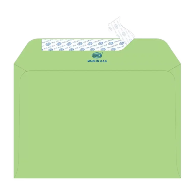 FIS FSEE1026PGRB25 Executive Laid Paper Envelopes Peel & Seal, C5, 100 gsm, 25 pieces, Green