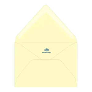 FIS Pack of 50 FIS Pastel Color Envelopes, 80 GSM, Size 136 X 204mm, Glued, Color Cream