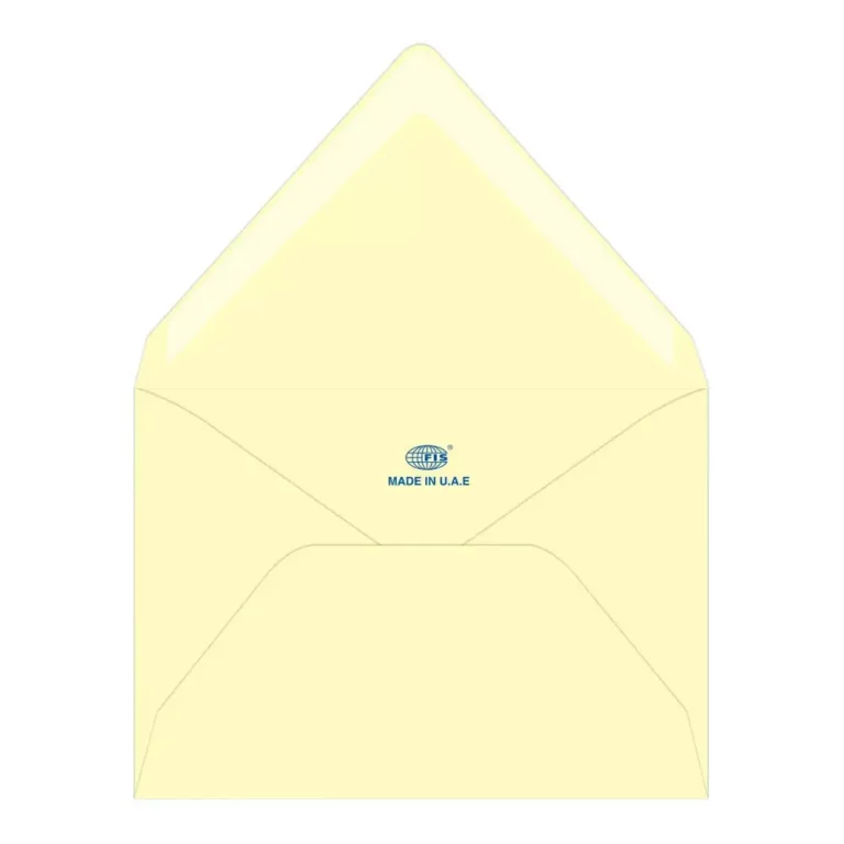 FIS Pack of 50 FIS Pastel Color Envelopes, 80 GSM, Size 136 X 204mm, Glued, Color Cream