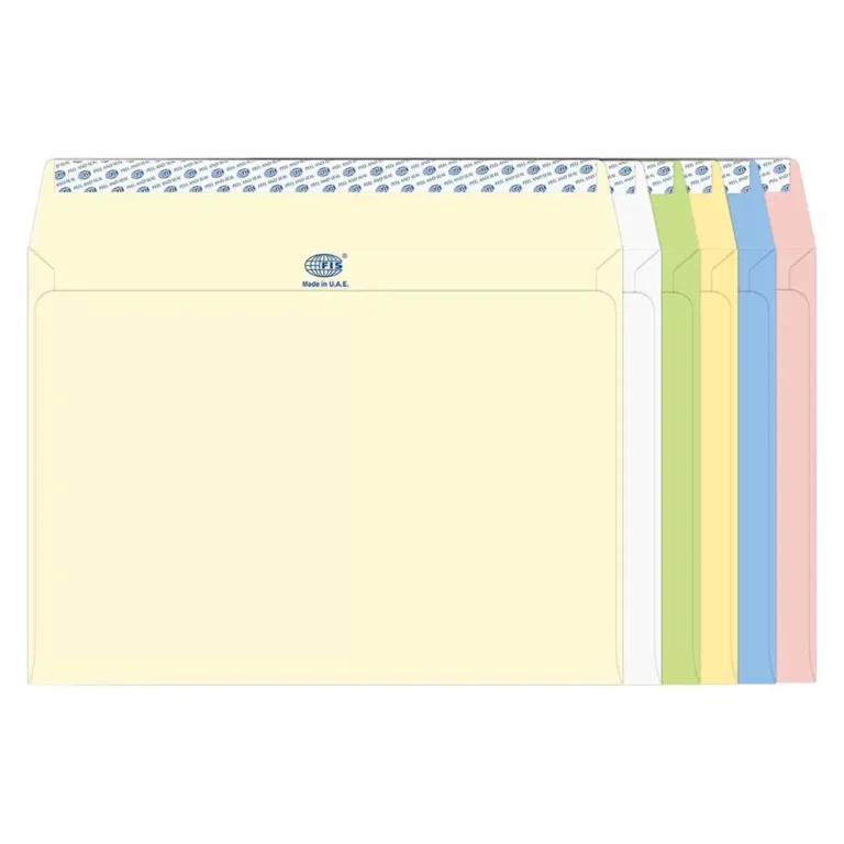 FIS FSEE1042PB625 Executive Laid Paper Envelopes Peel & Seal, C4, 100 gsm, 25 pieces, Assorted