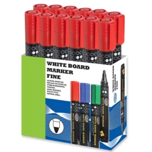 Fis White Board Markers Fine – 12 Pieces (red) – FSMKWF04RE