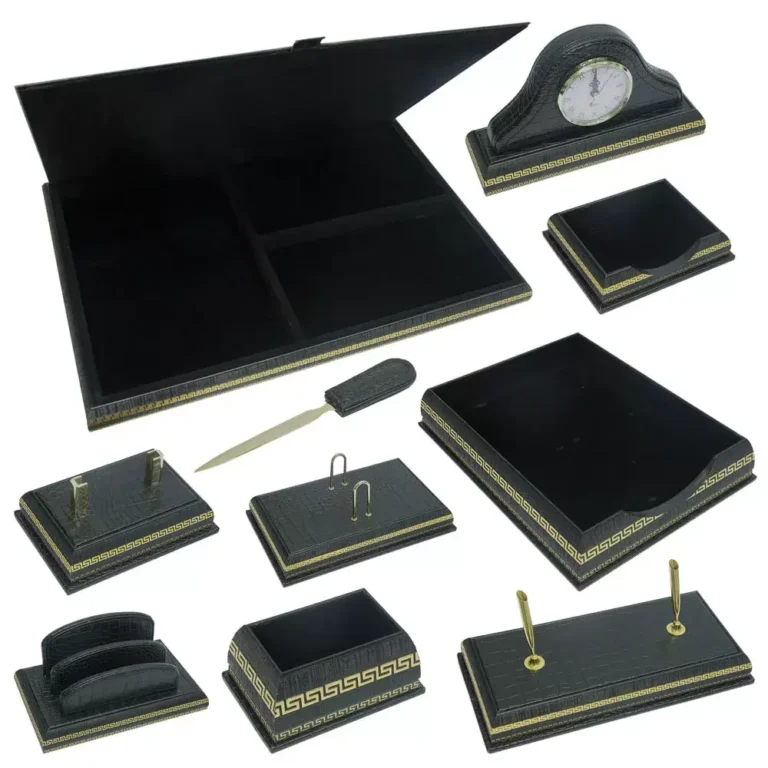 FIS FSDSW397 PU Desk Set, 10 Pieces