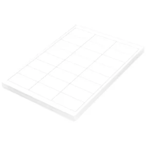 FIS Multipurpose Laser Labels, Colour White, Size 66X33.8mm (24 Stickers x 100 Sheet) A4 Size, E.U. Origin Material – FSLA24-4-100