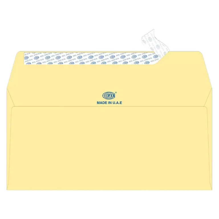 FIS FSEE1043PCRB25 Laid Paper Envelopes Peel & Seal, DL (110 × 220 mm), 100 gsm, 25 pieces, Cream