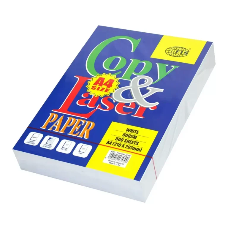 FIS FSPWA4JFNE A4 Copy & Laser Paper, 80gsm, 500 Sheets, White