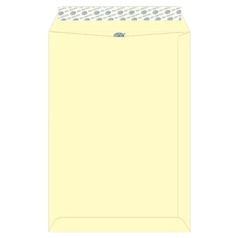 FIS FSEC8027PC50 Colour Envelopes Peel & Seal, C4, 80 gsm, 50 pieces, Pastel Cream