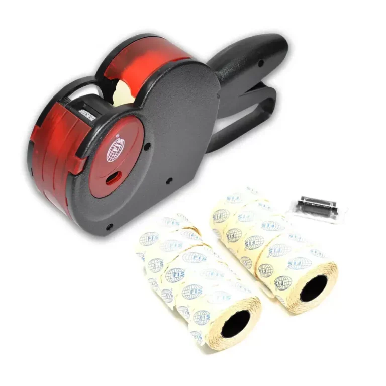 FIS FSSQPX8-1BK Price Labeller Set, Black, 10 Label Rolls