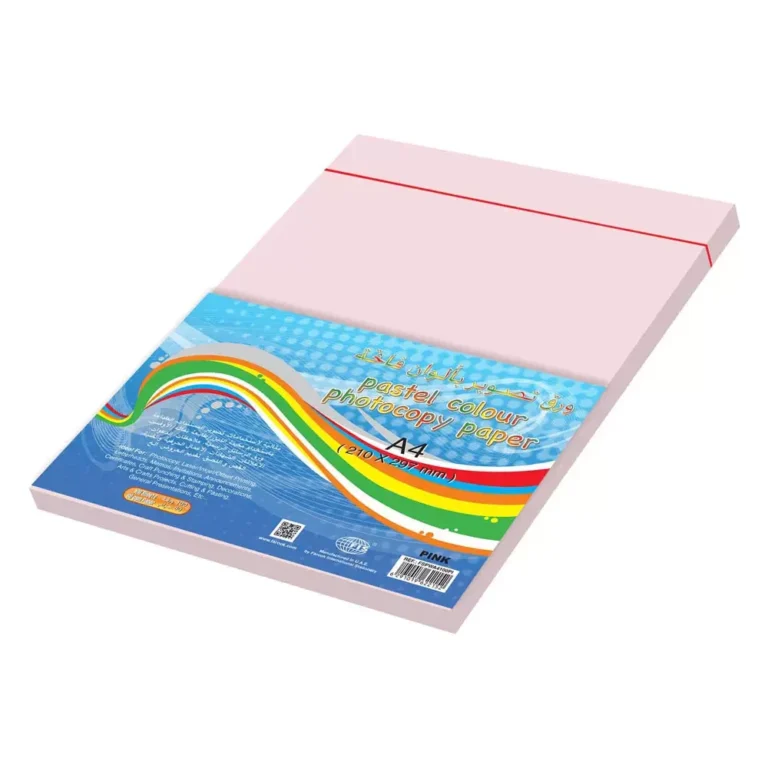 FIS FSPWA4100PI A4 Pastel Colour Photocopy Paper, 80 gsm, 100 Sheets, Pastel Pink