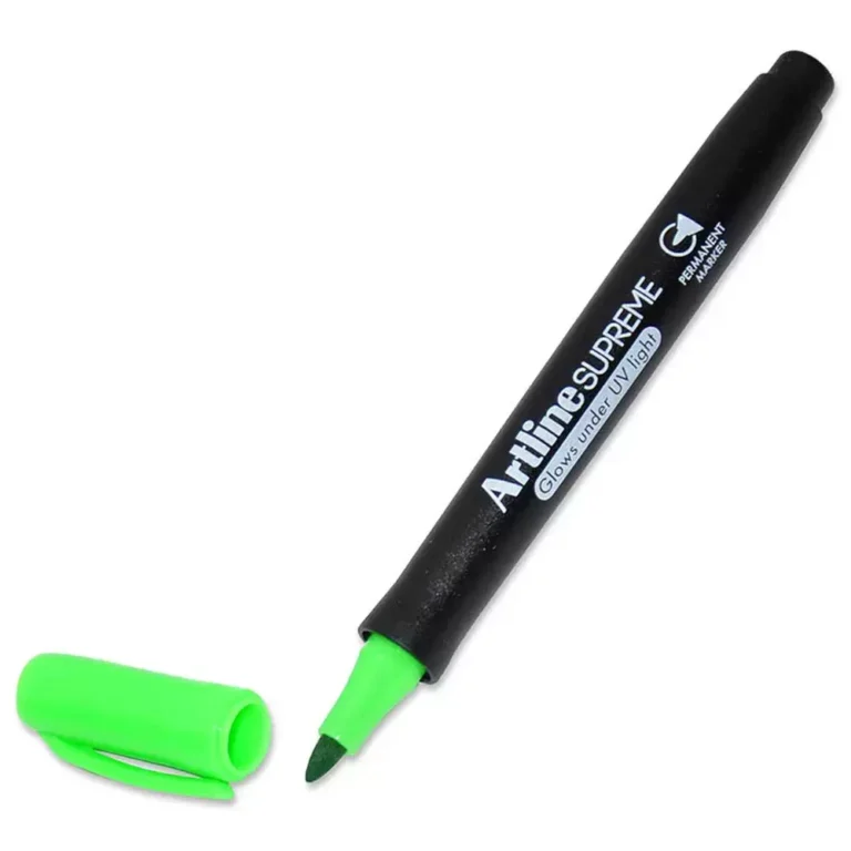 Artline ARMKEPF-700UVGGR Supreme Permanent Marker, Glow Green, 12 pieces