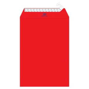 FIS Color Envelopes Peel & Seal, Neon Colors, Pack of 50 Pcs. Red Color, 10 x 7 Inch, 80 GSM – FSEC8033PBRE50