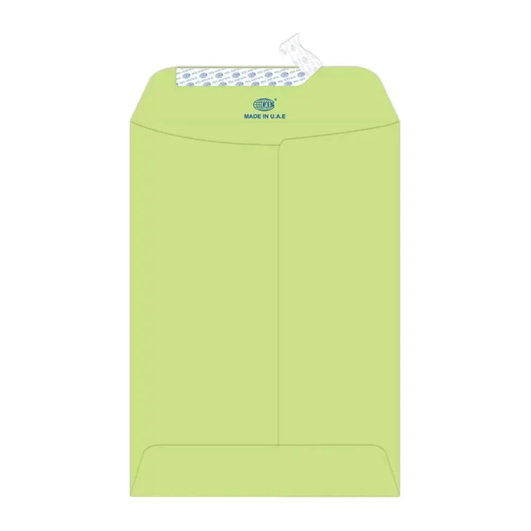 FIS FSEE1030PGRB25 Laid Paper Envelopes Peel & Seal, 7.5 × 5 inch, 100 gsm, 25 pieces, Green