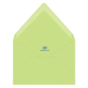 FIS Laid Paper Envelopes Glued, Pack of 25 Pcs. Green Color, 136 x 204 mm Size, 100 GSM – FSEE1024GGRB25