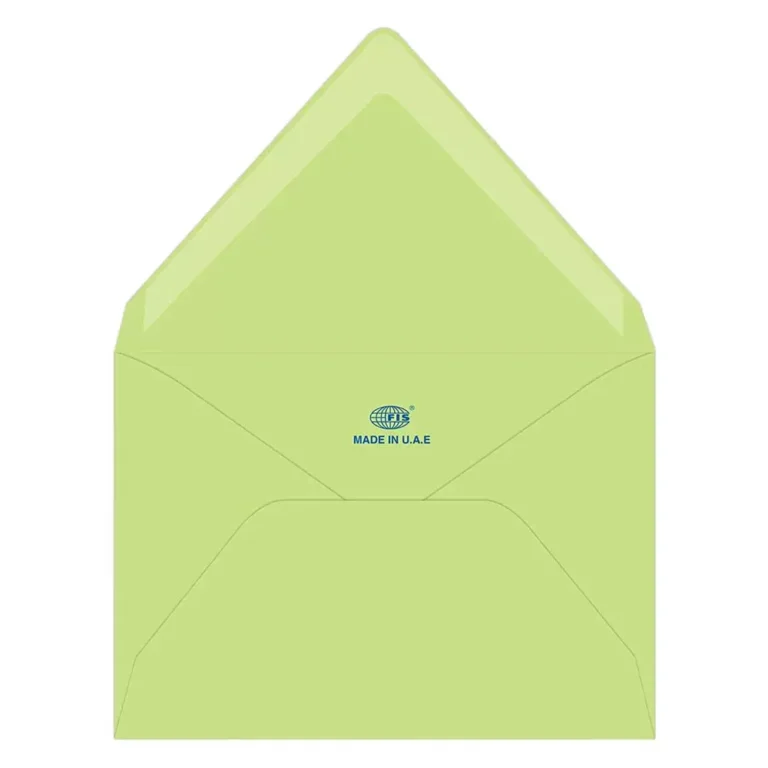 FIS FSEE1024GGRB25 Laid Paper Envelopes Glued, 136 × 204 mm, 100 gsm, 25 pieces, Green