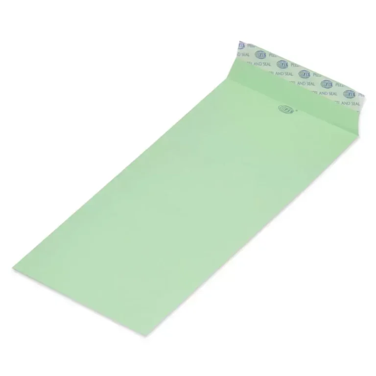 FIS Pack of 50 Pastel Color Envelopes, 80 GSM, Peel and Seal, Size 9 X 4 Inch, Color Pastel Green