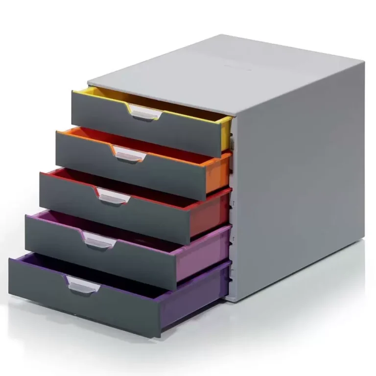 Durable VARICOLOR 760527 Drawer Box, 5 Drawers, Grey