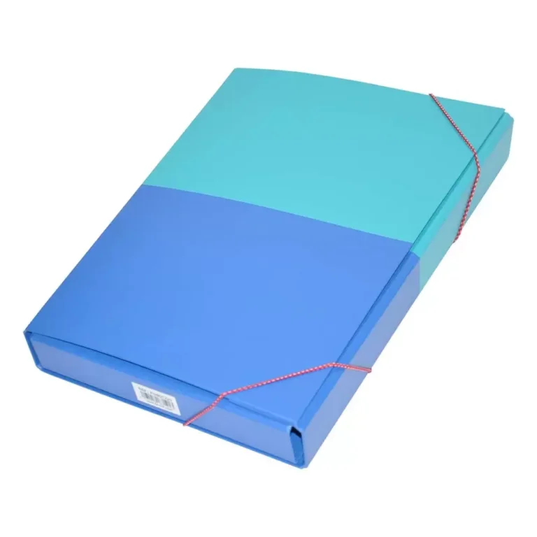 FIS FSBD1223 Document Bag, F/S, Blue & Light Blue, Elastic Band