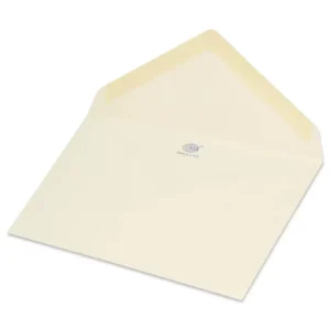 FIS Pack of 50 Executive Laid Paper Envelopes, 100 GSM, Size 120 X 185mm, Glued, Color Cream