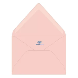 FIS Laid Paper Envelopes Glued, Pack of 25 Pcs. Pink Color, 136 x 204 mm Size, 100 GSM – FSEE1024GPIB25