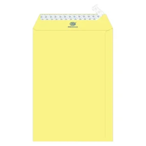 FIS Color Envelopes, Peel & Seal, Pastel Yellow Colors, Pack of 50 Pcs. 9 x 6 inch, 80 GSM – FSEC8032PY50