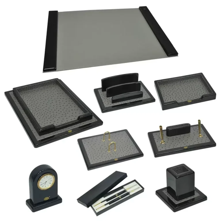 FIS FSDS-5 Wood Desk Set, 9 Pieces