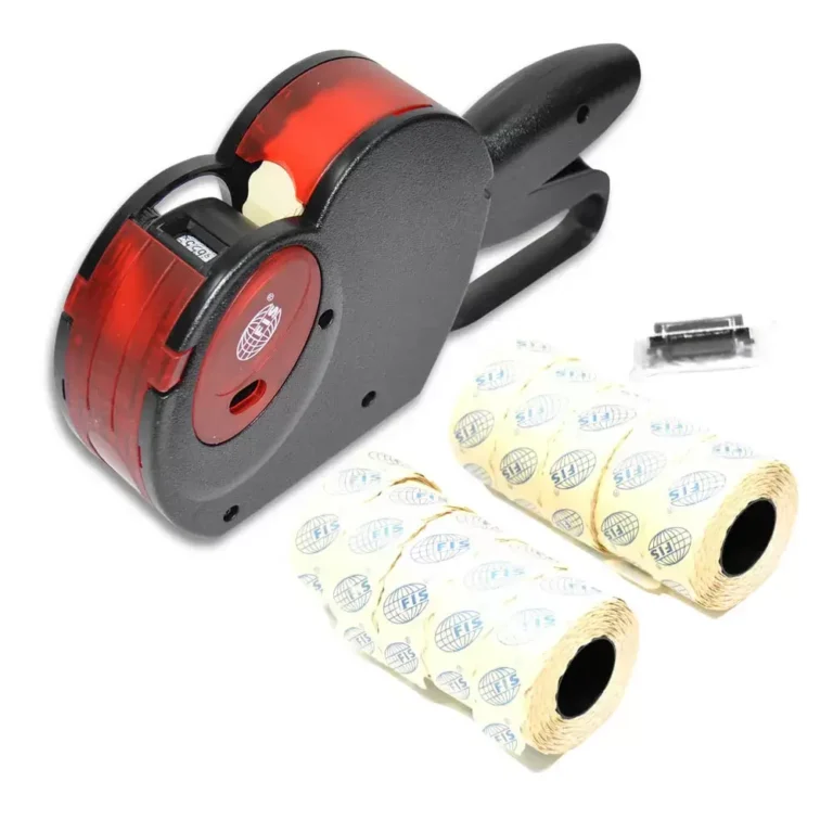 FIS FSSQPX6-1BK Price Labeller Set, Black, 10 Label Rolls
