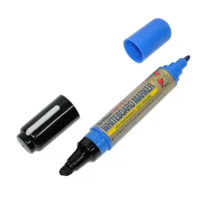 Artline 525T 2in1 Whiteboard Markers 2.0mm-5.0mm, Pack of 12 Pcs, Black/Blue Colors, Polyester Fibre Tip – ARMK525TBKBL