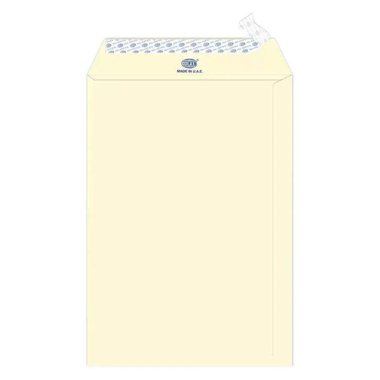 FIS FSEE1027POWB25 Executive Laid Paper Envelopes Peel & Seal, C4, 100 gsm, 25 pieces, Camelle off White