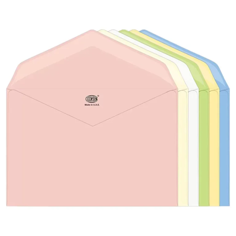 FIS FSEE1020GB625 Executive Laid Paper Envelopes Glued, 120 × 185 mm, 100 gsm, 25 pieces, Assorted