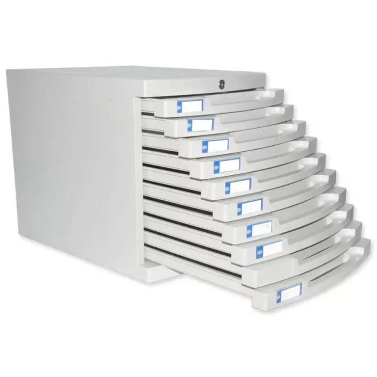 FIS FSOTUS-28K File Cabinet Plastic with key, 10 Drawers, Grey