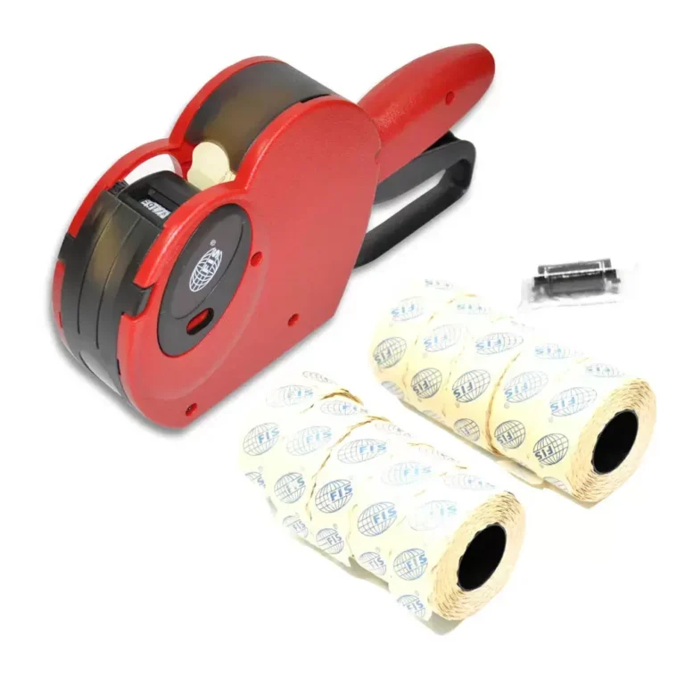 FIS FSSQPX6-1RE Price Labeller Set, Red, 10 Label Rolls