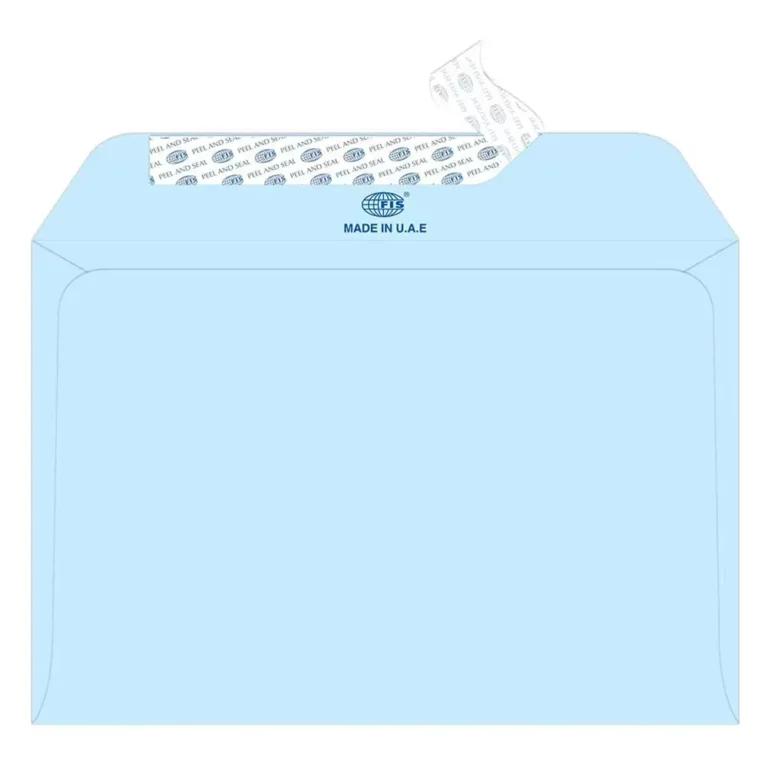 FIS FSEC8026PB25 Colour Envelopes Peel & Seal, C5, 80 gsm, 25 pieces, Pastel Blue