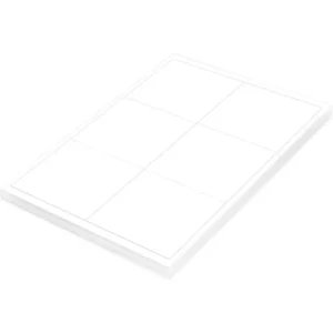 FIS Multipurpose Laser Labels, Colour White, Size 99.1×93.1mm (6 Stickers x 100 Sheet) A4 Size, E.U. Origin Material – FSLA6-100