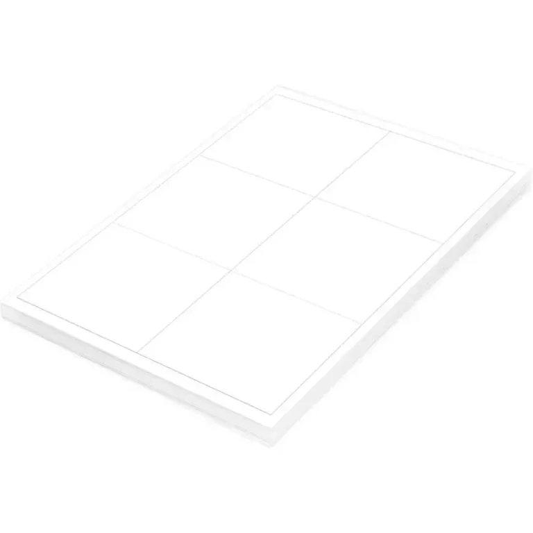FIS FSLA6-100 A4 White Laser Labels, 99.1 × 93.1 mm, 6/Sheet, 100 Sheets