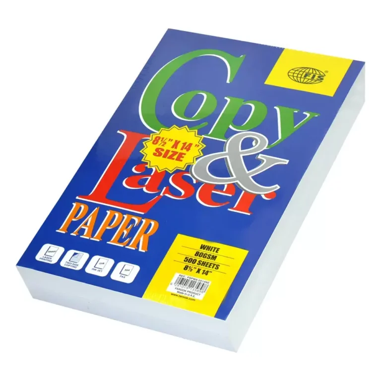 FIS FSPW8.5X14NE 8.5 × 14 Inch Copy & Laser Photocopy Paper, 80 gsm, 500 Sheets, White