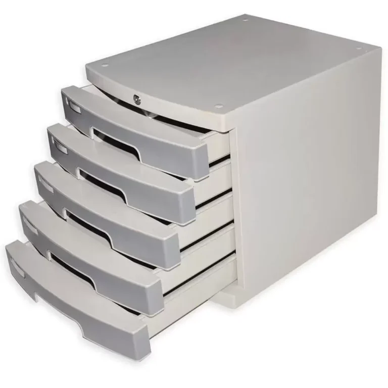 FIS FSOTUS-26K 5 Layers Cabinet with Key, 5-Drawers, Grey