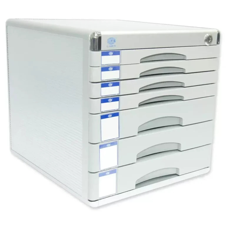 FIS FSOTW-A8878 Aluminium File Cabinet, 7 Drawers, Grey