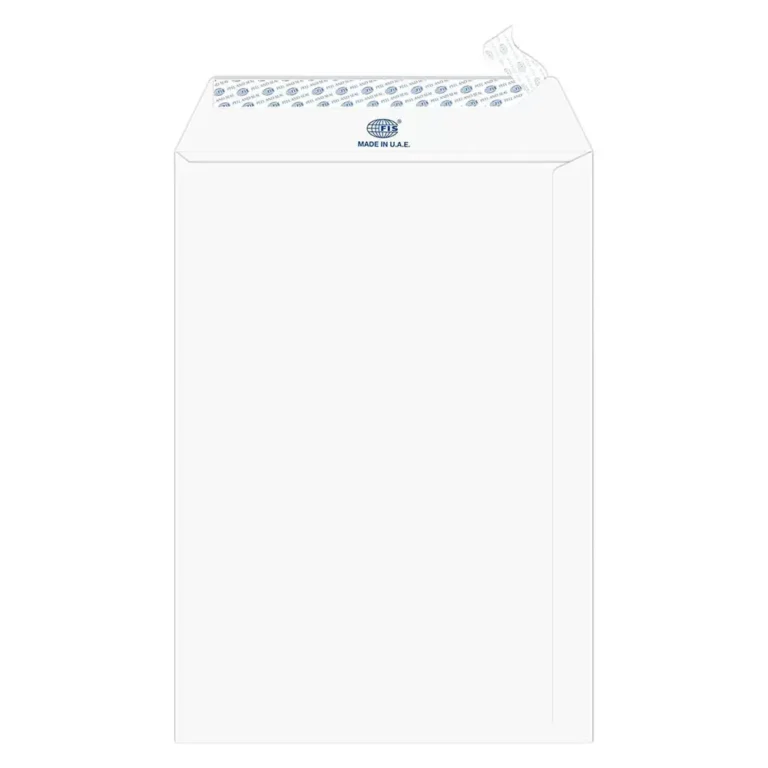 FIS FSEE1033PMWB25 Executive Laid Paper Envelopes Peel & Seal, 10 × 7 inch, 100 gsm, 25 pieces, Moon Beam White