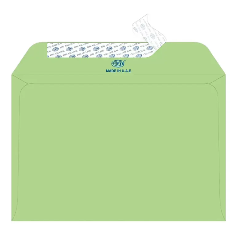 FIS FSEE1026PBGR50 Executive Envelope Peel & Seal, C5, 100 gsm, 50 pieces, Green