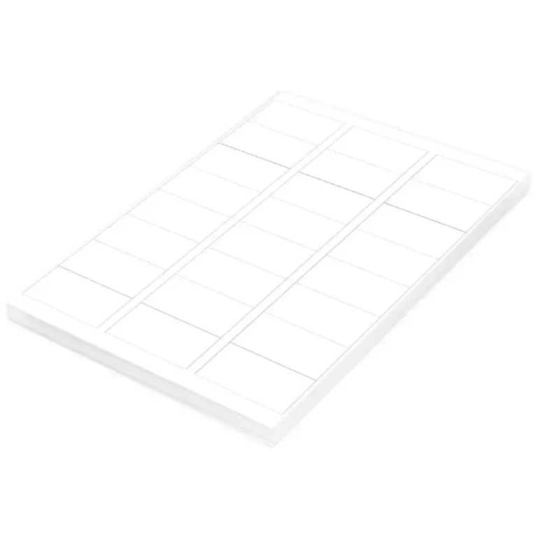 FIS FSLA24-3-100 A4 White Laser Labels, 64 × 34 mm, 24/Sheet, 100 Sheets