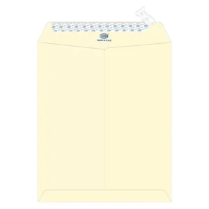 FIS Laid Paper Envelopes Peel & Seal, Pack of 50 Pcs. Camille Off White Color, 12 x 10 Inch, 100 GSM – FSEE1034PBOW50