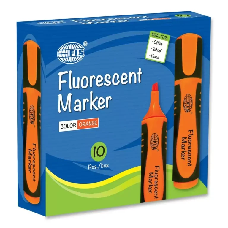 FIS FSFL07OR Fluorescent Markers, Orange, 10 pieces