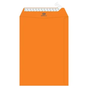 FIS Color Envelopes, Peel & Seal, Neon Orange Colors, Pack of 50 Pcs. 9 x 6 inch, 80 GSM – FSEC8032PBOR50