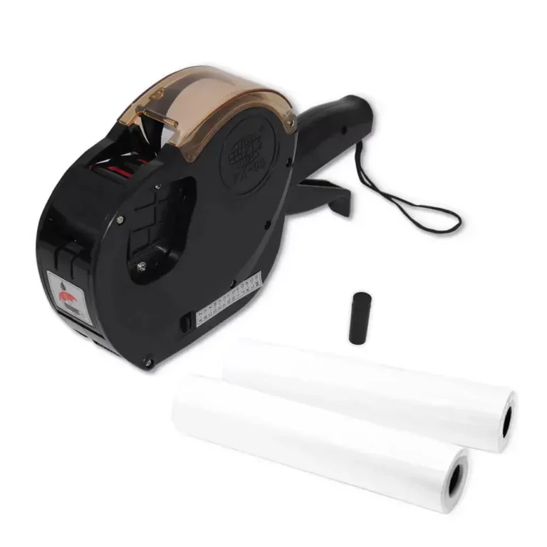 FIS FSSQPX06BK Price Labeller Set, Black, 20 Label Rolls