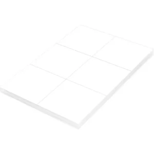 FIS Multipurpose Laser Labels, Colour White, Size 105X99mm (6 Stickers x 100 Sheet) A4 Size, E.U. Origin Material – FSLA6-2-100