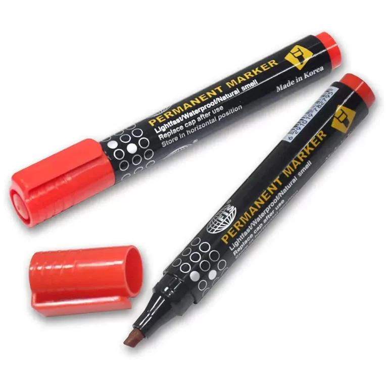 FIS FSMKPB04RE Permanent Markers, Broad, Red, 12 pieces