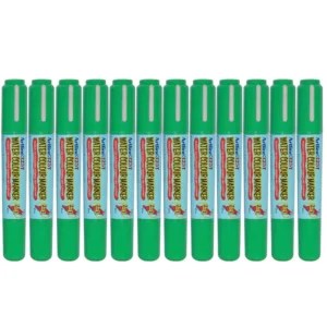 Artline 325T 2in1 Water Colour Markers 2.0mm-5.0mm, Pack of 12 Pcs, Green Color, Acrylic Fibre Tip – ARMK325GR