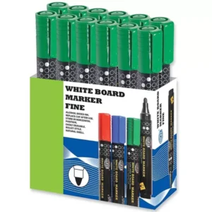 Fis White Board Markers Fine – 12 Pieces (green) – FSMKWF04GR