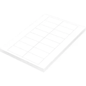 FIS Multipurpose Laser Labels, Colour White, Size 75X35mm (16 Stickers x 100 Sheet) A4 Size, E.U. Origin Material – FSLA16-4-100