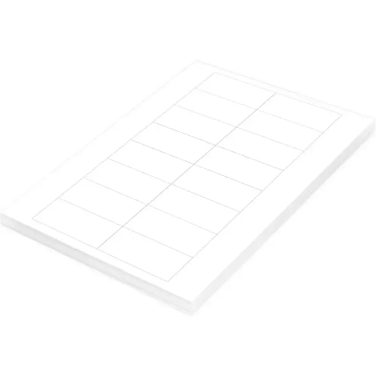 FIS FSLA16-4-100 A4 White Laser Labels, 75 × 35 mm, 16/Sheet, 100 Sheets