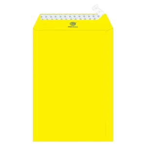 FIS Color Envelopes Peel & Seal, Neon Colors, Pack of 50 Pcs. Lemon Color, 10 x 7 Inch, 80 GSM – FSEC8033PBLE50